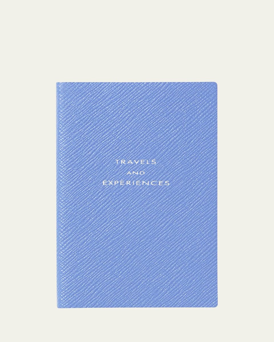 "Travel and Experiences" Cross-Grain Leather Notebook